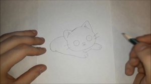 Как нарисовать рыжего кавайного котика?