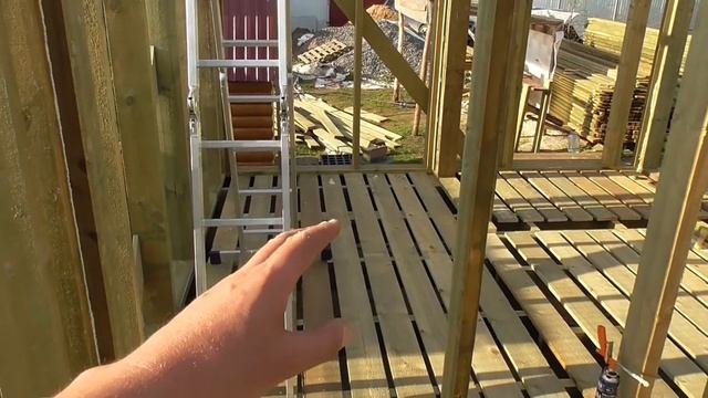 Строительство каркасной бани 6х4 вместе с заказчиков. День 3.