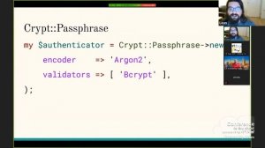 Cryptographically agile password hashing with Crypt::Passphrase - Leon Timmermans (lightning talk)