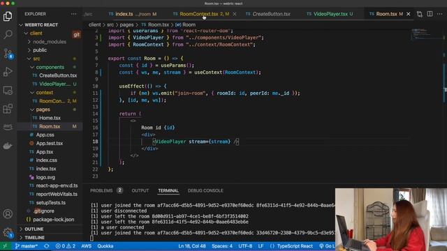 Stream video with Peer.js and react смотреть онлайн