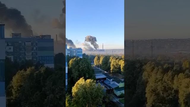 Приднепровская ТЭС в Днепропетровской области после удара ВКС РФ