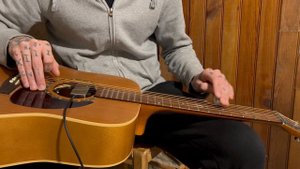 Guitar acoustic converted lapsteel guitar Western soundtrack