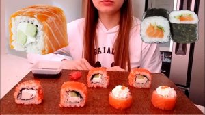 MUKBANG | ОПЯТЬ СУШИ И РОЛЛЫ | ASMR