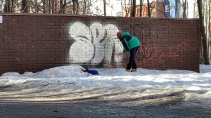 Сделал первое граффити на стене  #spar4ek  #граффити  #graffiti