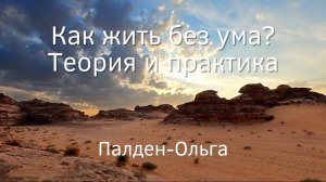 Палден-Ольга. Как жить без ума? Теория и практика
