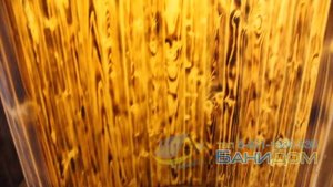 Душевая кабина в бане в виде бочки