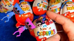 Kissy Missy and Huggy Wuggy Playtime Satisfying Kinder Surprise & Kinder Joy Video Egg ASMR # 22