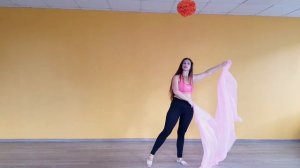 Техника bellydance работа с палантином