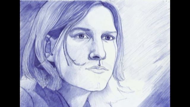 Курт Кобэйн рисунок шариковой ручкой смотреть онлайн