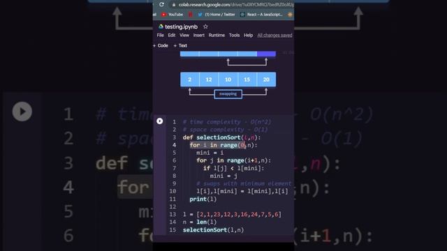 Selection Sort Program 02 |  Selection Sort in python | Sorting Algorithm