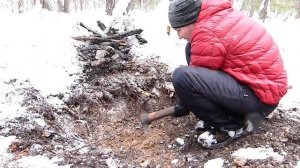 Зимняя добыча горного хрусталя методом пожога
