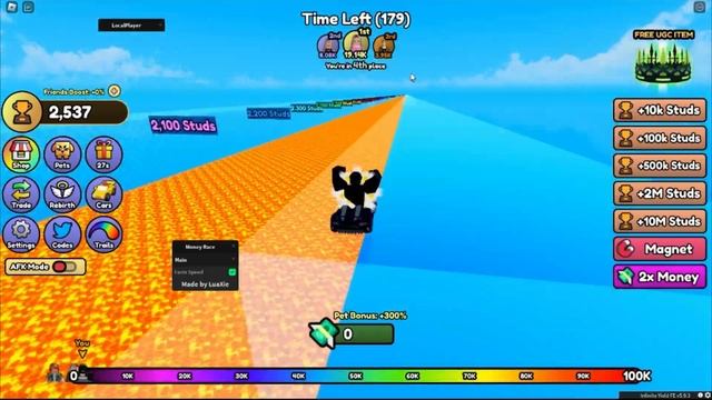 Roblox Money Race OP Script | Infinite Speed [UGC IN 45 MINS] смотреть онлайн