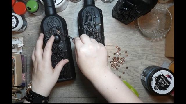 Video tutorial. Bottle decor. Steampunk
