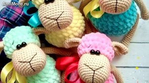 Амигуруми: схема Зефирные овечки. Игрушки вязанные крючком. Free crochet patterns.