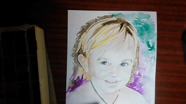 Портрет ребенка акварелью смотреть онлайн