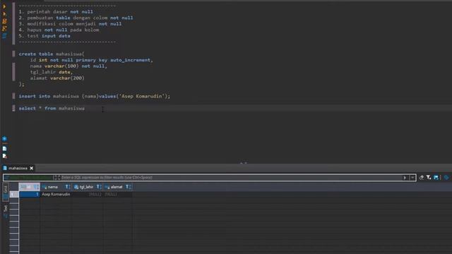 MySQL DDL Tutorials #10 | Not Null