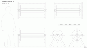 Швартовная вьюшка B1. Чертёж.  Hawser reel B1.  Drawings.