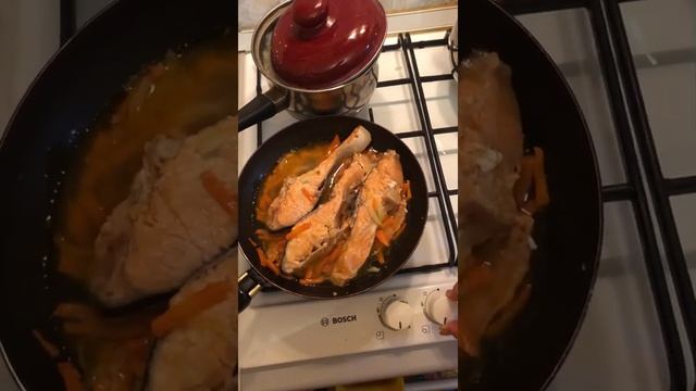 Семга припущенная. Очень вкусная!
