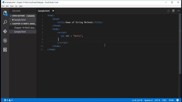JavaScript for beginners - Chapter 14 - Data types Part 3 - String Methods and Properties