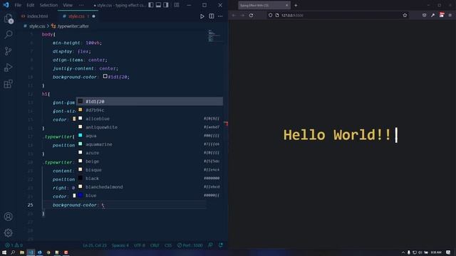 Auto Typing Text Effect with ONLY HTML & CSS | Super Easy ? | (With Source Codes)