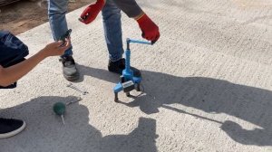 Проверочный контроль монолитной плиты фундамента дома методом отрыва со скалыванием