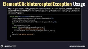 org openqa selenium ElementClickInterceptedException with examples