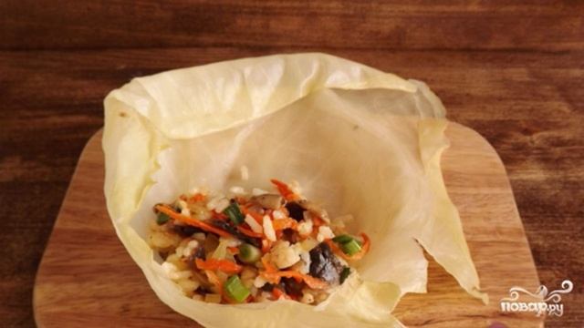 Постные голубцы с шампиньонами