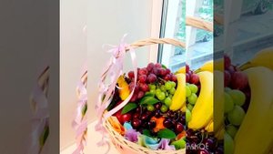 Фруктовая корзина в подарок. Корзина с фруктами#fruitbasket