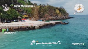 Phi Phi Island. Long beach. Short clip