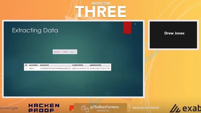BeerCon3 - Day 1 - Drew Jones: Mastering Blind SQL Injection