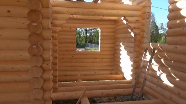 Сруб Дома 6.0х9.0м. полтора этажа со стропилами "Новолисино" . Цена в СПб 607.250 руб смотреть онлайн