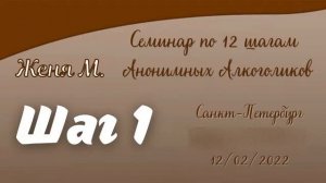 01. Женя М. Шаг 1. Семинар по 12 шагам АА. Санкт-Петербург.  2022