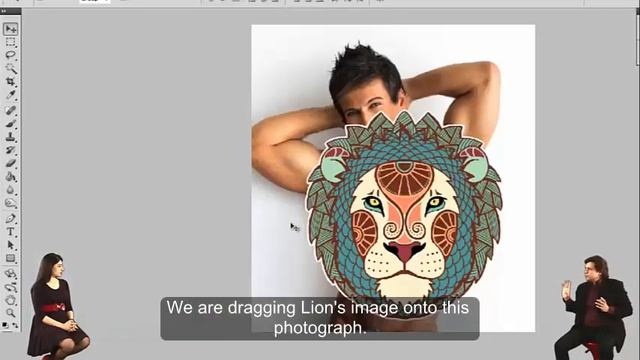How To Create Your Sun Sign Tattoo On Your Picture Leo The Lion Learn Photoshop RK Photomagic смотреть онлайн