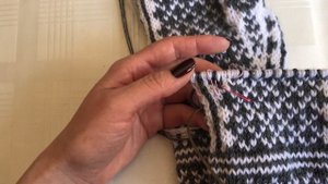 Варежки жаккардом.  Часть первая.