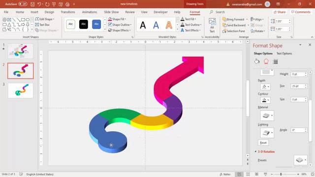 Timeline slide in PowerPoint