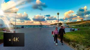 Парк Ахматовой и пляж Солнечный. Прогулка по городу. Осень Севастополь 4К