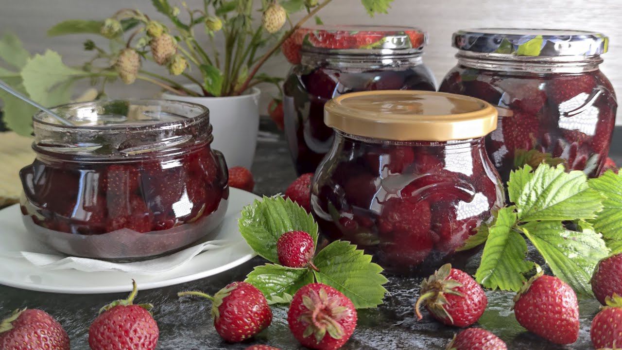 Рецепт клубничного варенья - Тягучий сироп и целые ягоды гарантирую! смотреть онлайн
