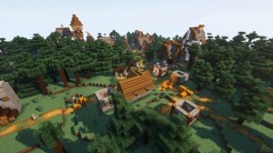 Полное улучшение деревни в еловом лесу! Майнкрафт