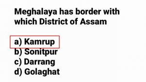 Meghalaya G.K Quiz, Important for upcoming MLP and other written exam based on Meghalaya