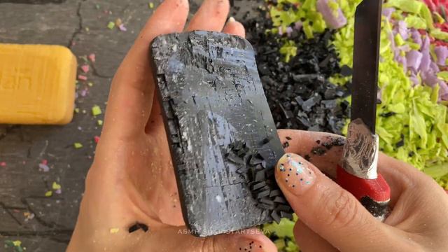 Cutting tiny cubes on dry soap | Асмр режу сухие маленькие кубики на мыле.