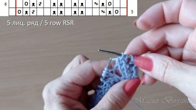 Волнистый ажурно-рельефный узор