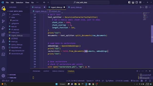 Langchain ChatGPT your documents challenge with Gpt 3 and OpenAI embeddings and Streamlit UI