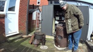 Stripping Soyer Stove down to its component parts