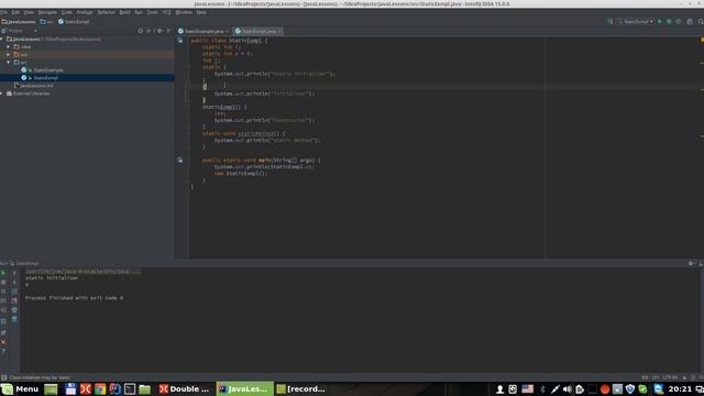 Урок Java 25: Ключевое слово static и инициализация классов смотреть онлайн