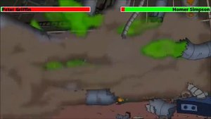 Peter Griffin vs. Homer Simpson with healthbars 1/2