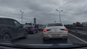 Москва.Выезд с  ТК САДОВОД на ул. Верхние поля и на развязке на МКАД