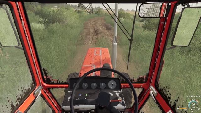 Farming Simulator 19. Карта Рассвет. Вожу и трамбую траву на силос.