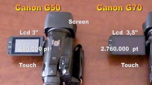 Comparazione Canon Legria HF G50 vs HF G70