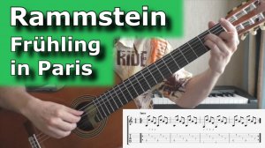 Rammstein - Frühling in Paris (guitar lesson + tabs)