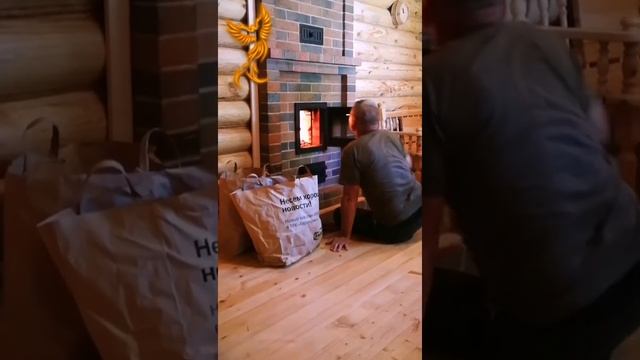 Первый запуск банной печи